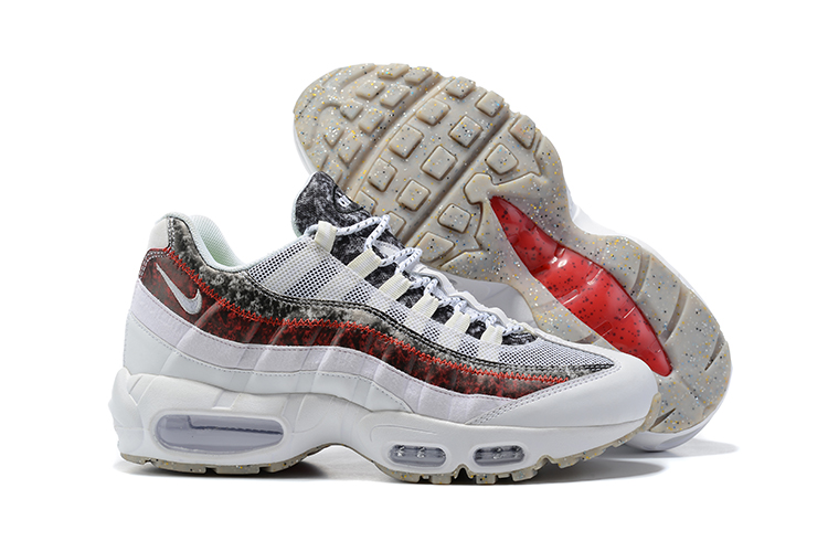 2021 Nike Air Max 95 White Grey Brown Shoes